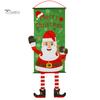 Puntos Christmas Merry Santa Elk Snowman Print Висячие ноги баннер флаг Xmas Door Decor