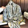 Цветочные атласные шейные платки Солнцезащитный пляжный хиджаб Модный шелковый шарф Шали Декор платья