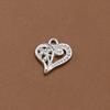 50pcs Hollow Heart Shape Pendant Vintage Alloy Pendant for Jewelry Making DIY Necklace Accessories