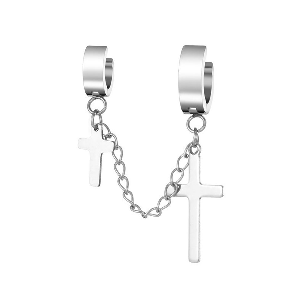 Titanium Steel Clip On Earrings Women Ear Clip Korean Stud Earrings Men Ear Cuff Dangle Earrings