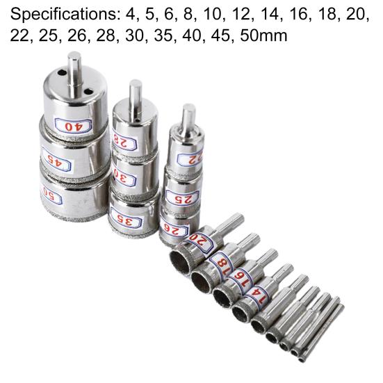 4 шт./19 шт. 4-50 мм полое сверло для гальванического процесса, увеличение скорости сверления, штамповочные инструменты, профессиональное сверло для кольцевой пилы, сверло для мрамора