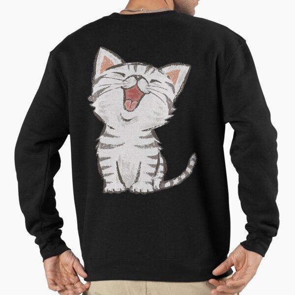 Unisex Cotton Sweater Pullover Hoodie Printed Sweater American Shorthair Happy Pullover Sweatshirt Casual Long Sleeve Sweatshirt