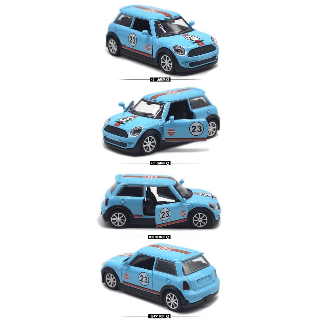 1/32 BMW Mini Cooper классический автомобиль Высокая симуляция Литой металлический сплав Модель автомобиля Инерционный Коллекция Детская игрушка Подарки
