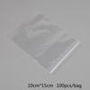 100Pcs Jewelry Ziplock Zip Zipped Lock Reclosable Plastic Poly Clear Bags