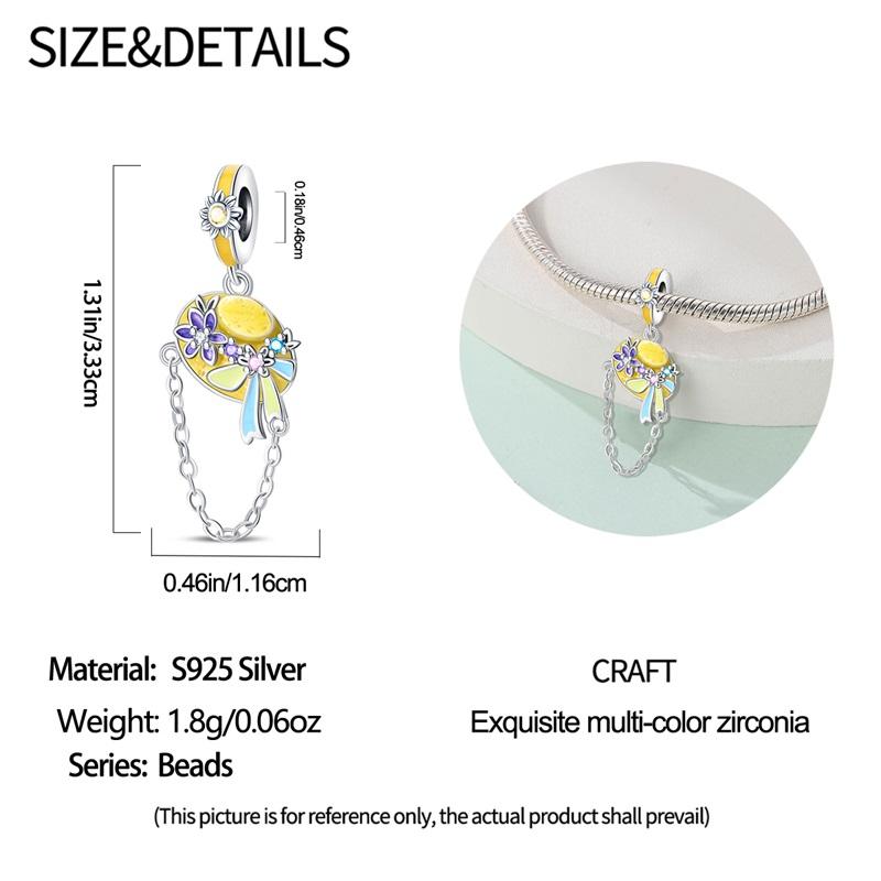 925 Sterling Silver Bouquet of Flowers Cat Swallow Snail Butterfly Pendant Charms Beads Fit Bracelet DIY Birthday Jewelry Gift