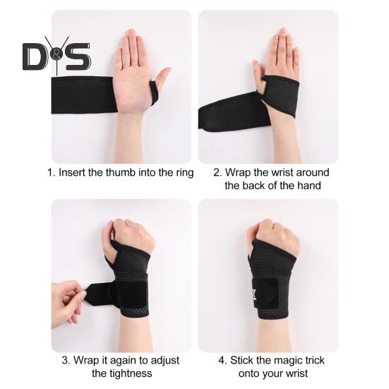 1 шт. спортивный бандаж на запястье, регулируемый дышащий ремень для поддержки запястья, мужской и женский фитнес-бандаж, облегчение боли при артрите, тендините, компрессионный рукав