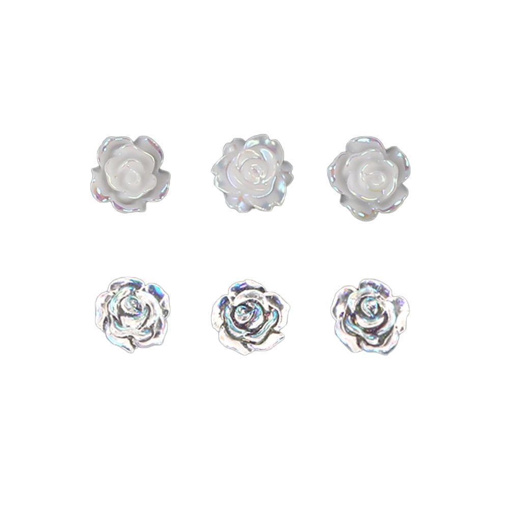 30 Aurora Camellia Nail Art Jewelry Symphony Resin Internet Celebrity Transparent Rose Трехмерные аксессуары для ногтей