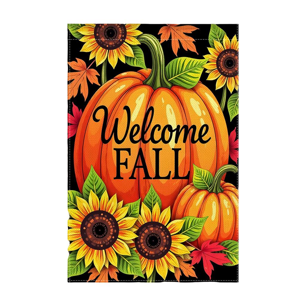 Durable Thanksgiving Fall Garden Flag Outdoor Yard Decoration Thanksgiving Banners for Autumn Party Home Decor