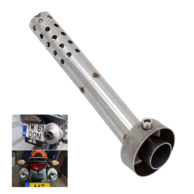1 Pcs Universal 48mm Motorcycle Angled Exhaust Insert Baffle End Can DB Killer Muffler Elbow 175MM Length