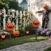 Halloween Solar Stake Lights Pumpkin Shape Solar Garden Lights Outdoor Lantern Decorations For Halloween Theme Decor Lighting
