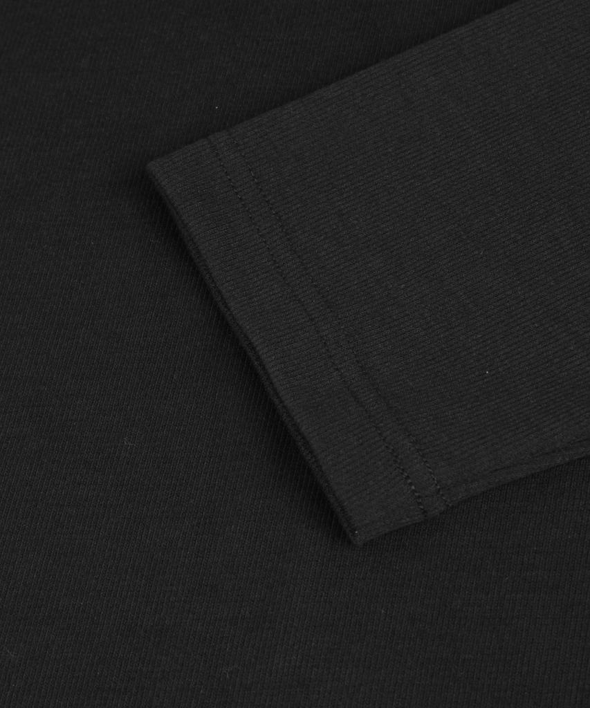 ORIGINALDAY Soft Mock Neck Long Sleeve T-Shirt Black