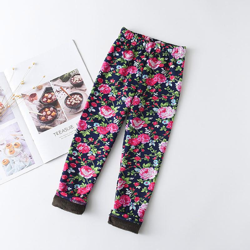 Леггинсы для девочек, осенние и зимние утепленные теплые штаны для девочек, детская одежда