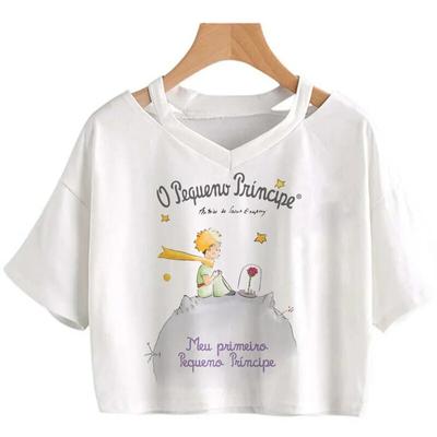 Одежда для маленького принца, унисекс, повседневная футболка с рисунком аниме, забавная футболка, одежда для пары в стиле манга