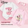 Disney Детская хлопковая футболка с коротким рукавом, мультяшный дизайн