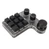 Programmable Macro Keyboard 9 Keys 3 Knobs USB Bluetooth Connection OSU Gaming Keyboard for Office Music Media