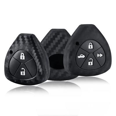 Углеродное Волокно Для Toyota Corolla Vios Camry Yaris Rav4 Hilux Cruiser Fortuner Автомобильный Брелок Чехол Держатель Сумка Чехол для Автомобильного Ключа