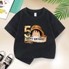 New Arrival AnimeThemed Happy5 Birthday Kids Pure Cotton Printed TShirt  A Perfect Gift