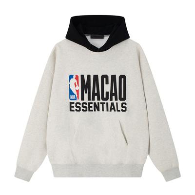 Fear of God Essentials Спортивная толстовка NBA Макао Светло-серый меланж/Черный Мужские Топы Серый 192NB252023F