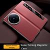 LANGSIDI для Magsafe Кожаный Умный Флип-чехол для Vivo X Fold 5 Fold5 Роскошная Магнитная Книжная Задняя Крышка