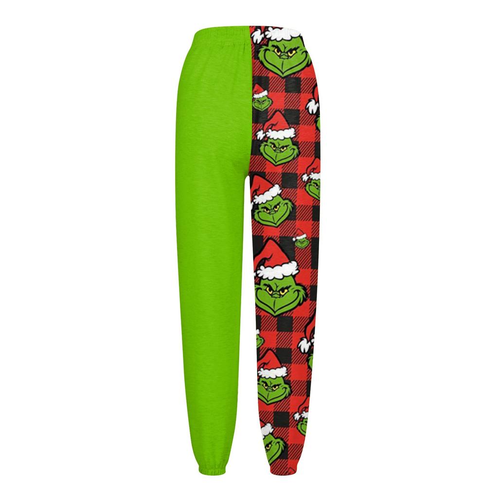 Women's Casual Fashion Christmas Printed Casual Sweatpants Elastic Waist Drawstring Pants