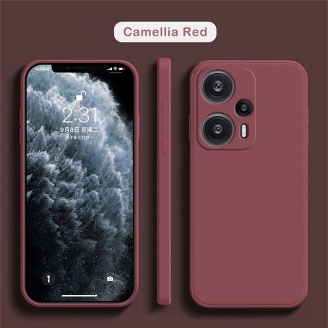 Poco F5 PocoF5 Poco F 5 Чехол квадратный жидкий силиконовый противоударный мягкий чехол для Xiaomi Poco F5 F 5 F5 PocoF5 Чехол для телефона