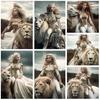 DIY Diamond Painting New Arrival 2023 Mosaic Handsome Women and Lions Cross Stitch Kit Rhinestone Embroidery Full Drill