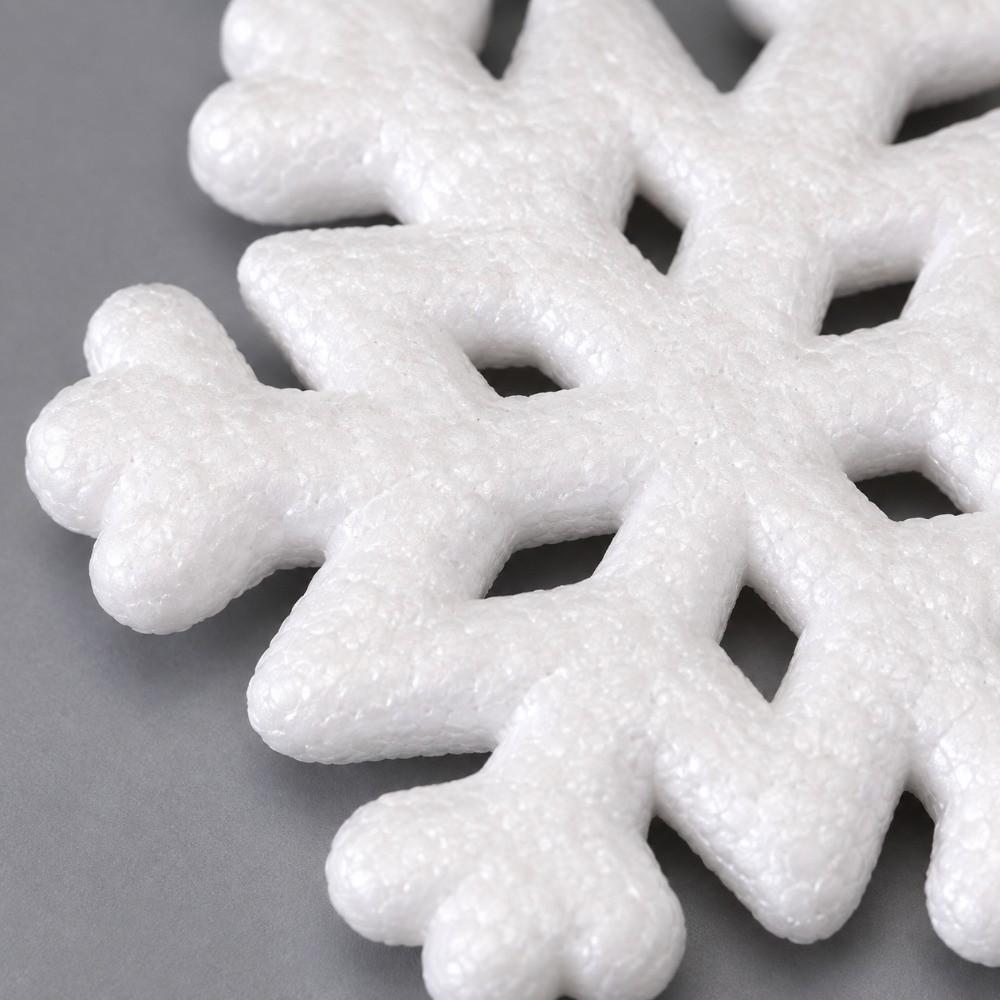 5/10pcs/Pack Foam White Snowflakes Plastic Xmas Tree Pendants For Christmas Party Decor