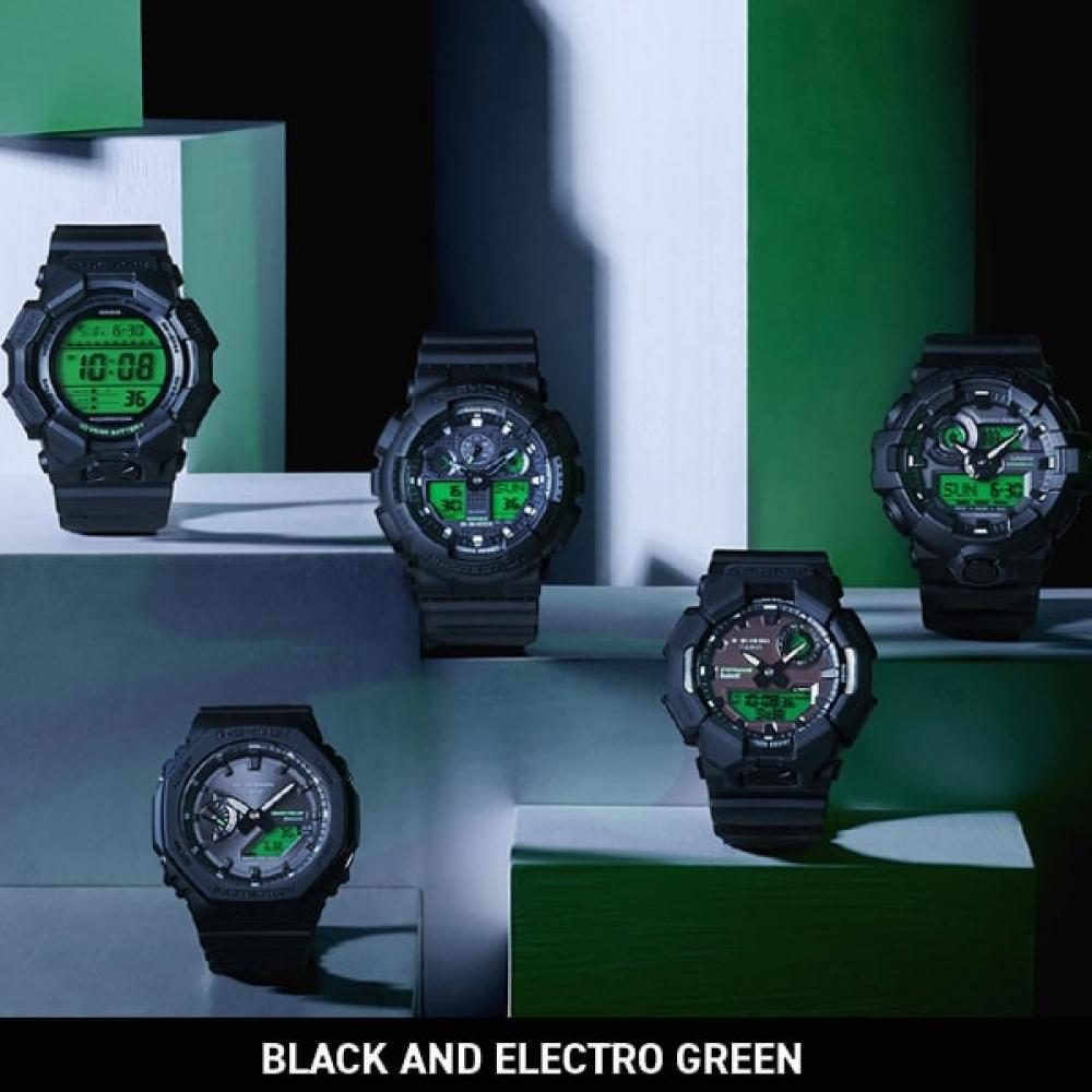 Casio G Shock Черный и Электро-зеленый Ga b010beG 1ajf