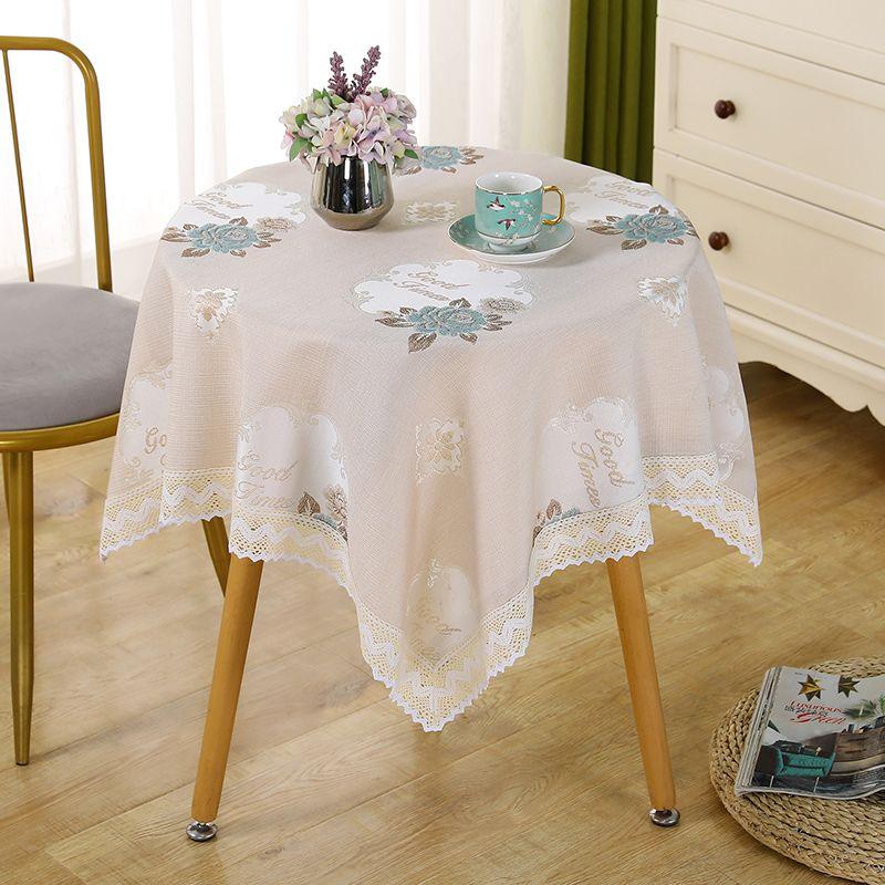 Квадратная светлая цветная минималистская скатерть, кружевная скатерть для журнального столика, чехол для домашнего хозяйства, гостиной, обеденного стола, чехла для холодильника