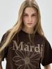 [mardimercredi] ФУТБОЛКА FLOWERMARDI КОРИЧНЕВЫЙ ПЕСОЧНО-КОРИЧНЕВЫЙ
