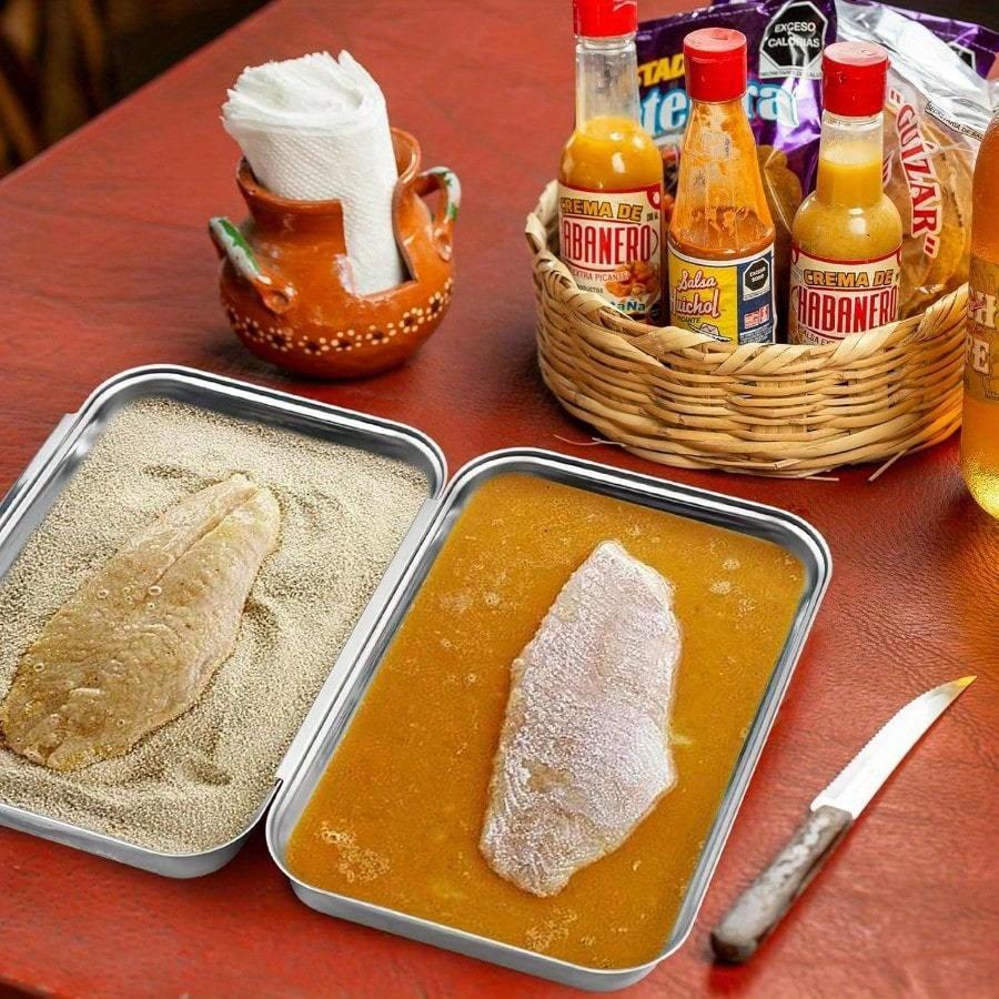 Набор из 3 лотков для панировки, лотки для обвалки для приготовления пищи, набор сковородок для панировки из нержавеющей стали для маринования мяса, курицы, рыбы, лотки для подготовки продуктов