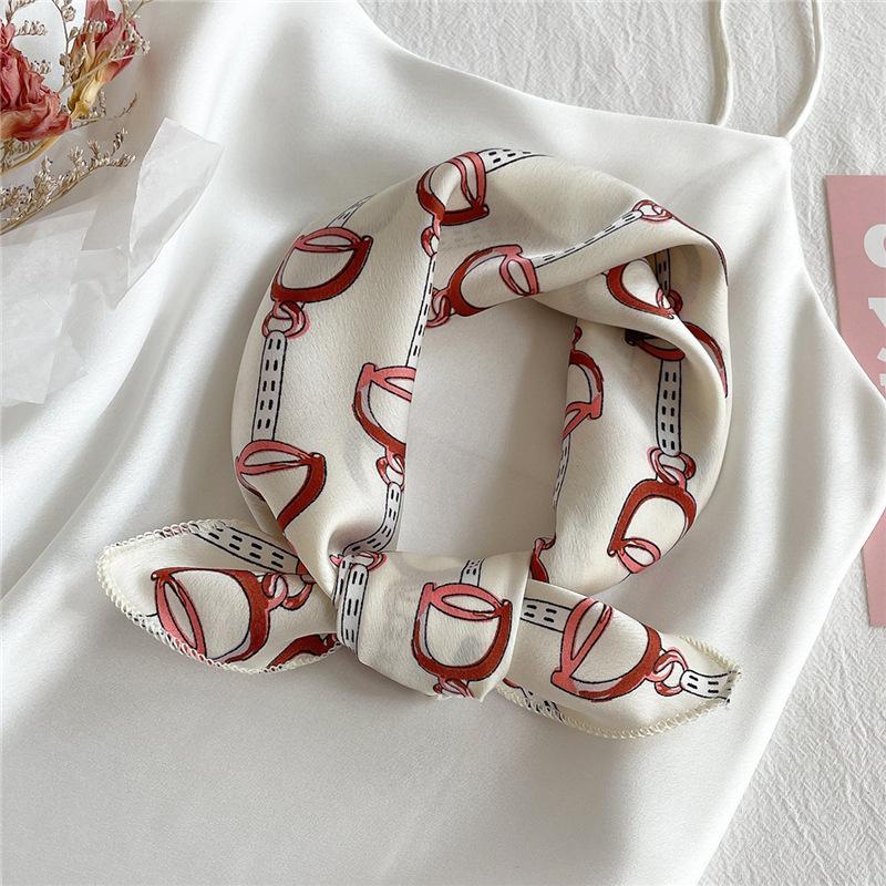 50 * 50cm Spring And Autumn Silk Scarves Versatile Decoration Professional Small Square Scarves Neck Protection Binding Bag