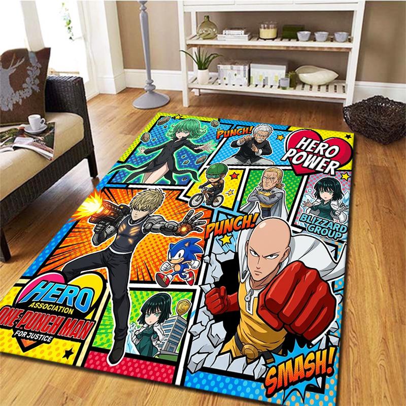 Onepunch Man Carpet Rug For Living Room Bedroom Home Sofa Decoration Kids Play Nonslip Floor Mat