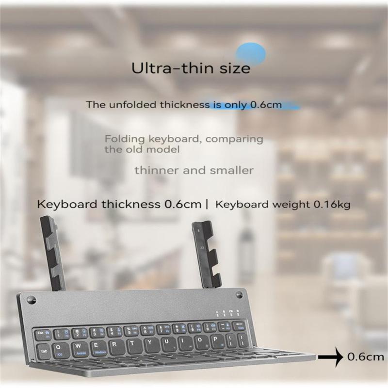 Складная Bluetooth-совместимая клавиатура с кронштейном, мини-портативный контроллер, универсальный для мобильных устройств