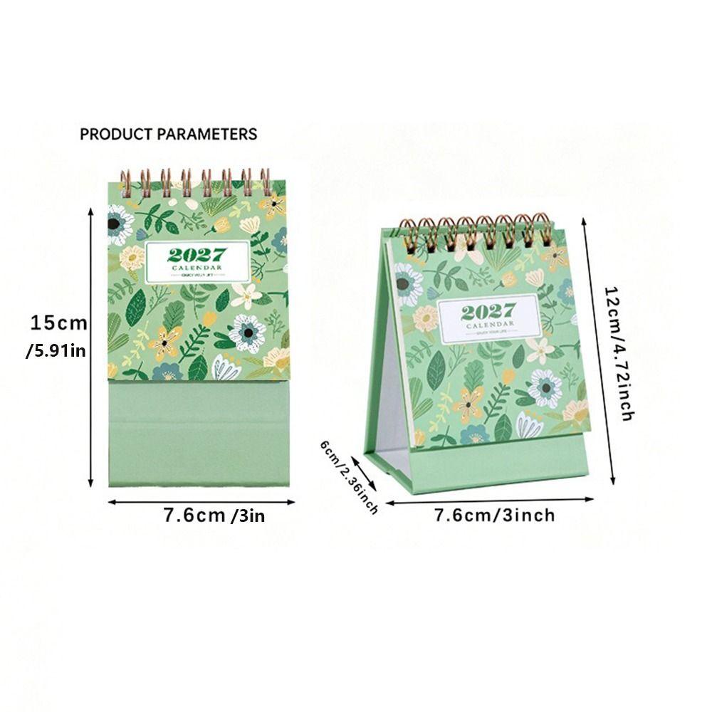 Portable Standing Flip Calendar Standing Table Calendar 2027 Desktop Calendar Office Stationery