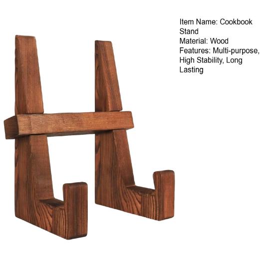 Подставка для кулинарной книги из дерева, кухонная стойка для рецептов, высокая устойчивость, гладкие края, без заусенцев, подставка для кулинарной книги в деревенском стиле