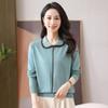 Spring New Fashion Age Reduction Sweater Mom Knitted Bottom Shirt Medium Old Doll Collar Sweater Women's Clothes