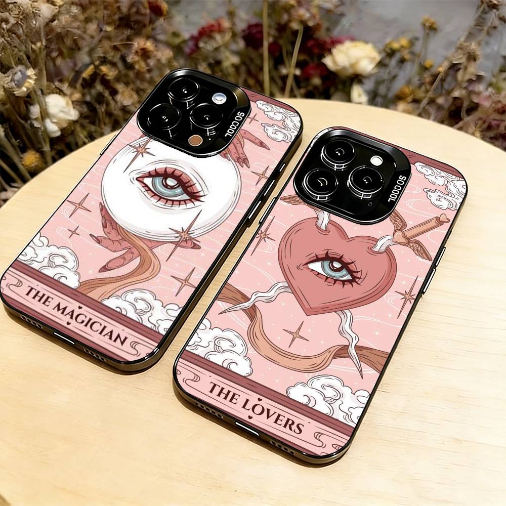 Чехол для телефона Tarot Луна Звезда S-Солнце Для iPhone 17,16,15,14,13,12,11 Plus,Pro Max,XS, Цветной Серебристый Черный Чехол