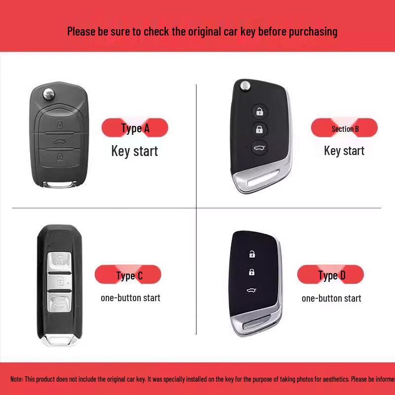 Premium Metal Key Cover for Baojun: Compatible with 510, 730, 310W, E100, E200, with 560 Buckle.