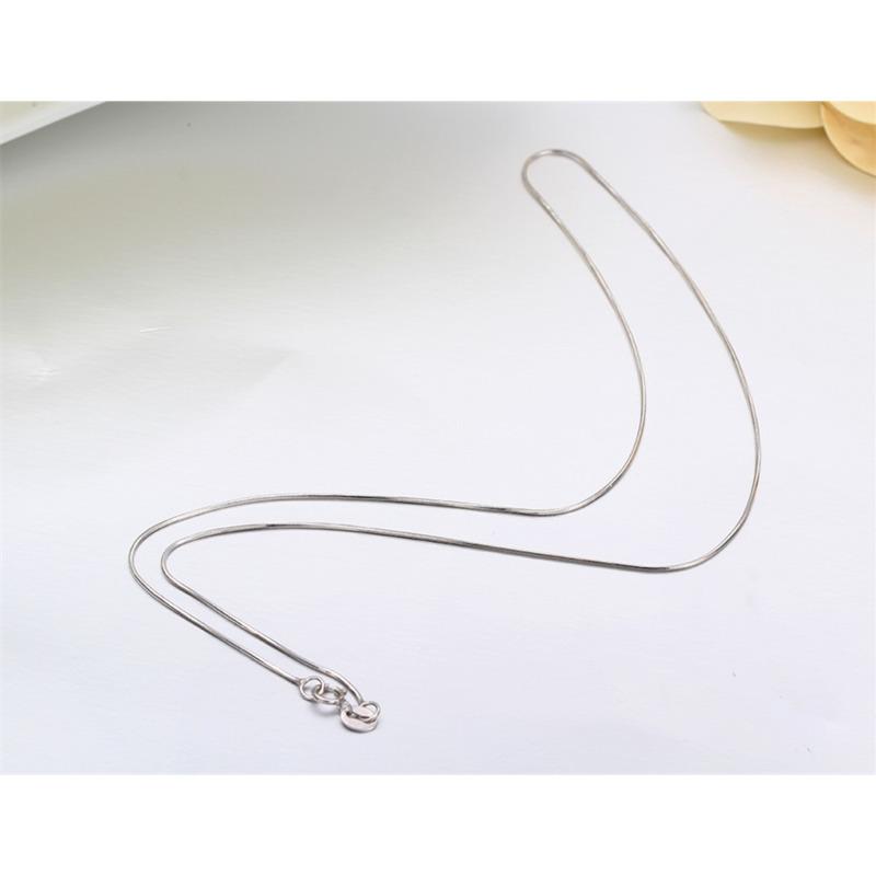 35cm-80cm 0.75mm Thin Slim Real 925 Sterling Silver Octagon Snake Chains Long Necklace Women Kids Girls Jewelry Kolye Colier