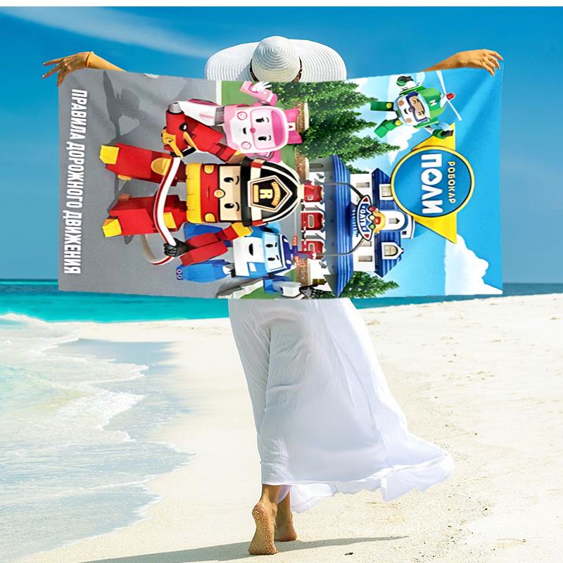 1pc Robots Vehicles beach towel,quick drying absorbent beach towel,outdoor sports swimming beach towel,Soft and comfortable Y73060
