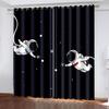 Outer Space Astronauts Curtains for Children's Bedroom, Living Room, Free Shipping, 2 PCs