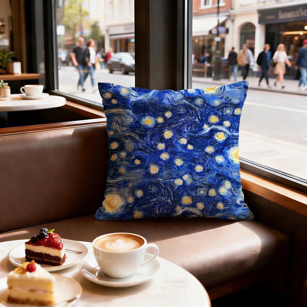 Starry Sky Texture Cushion Cover Set of Decorative Short Plush Pillow Covers for Sofa Soft Cushion Case x cm