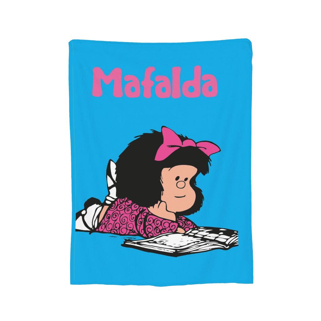 Фланелевое одеяло Mafalda's Collage, Милое Кавайное Модное Пледовое одеяло для Кровати, Дивана, Кушетки 150*125см Покрывала,