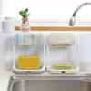 2-in-1 Creative Bathroom Kitchen Utensil Sponge Soap Rag Holder Storage Rack Box
