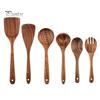 Деревянная кухонная утварь Бытовая лопатка Ложка для супа Ложка для смешивания Антипригарная кухонная утварь с защитой от царапин для повседневного использования