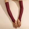 50cm Sun Protection Women Gloves Stretchy Sheer Mesh Gloves Fashion Long Fingerless Gloves  Bride