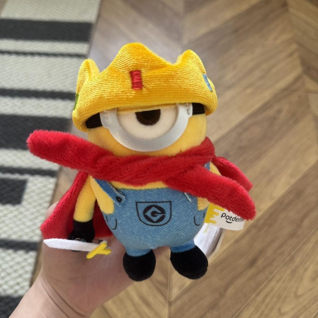 Potdemiel Officially Licensed Universal Cartoon Minions Bag Pendant Cute Plush Toy Keychain Bag Charm Trendy Decorative