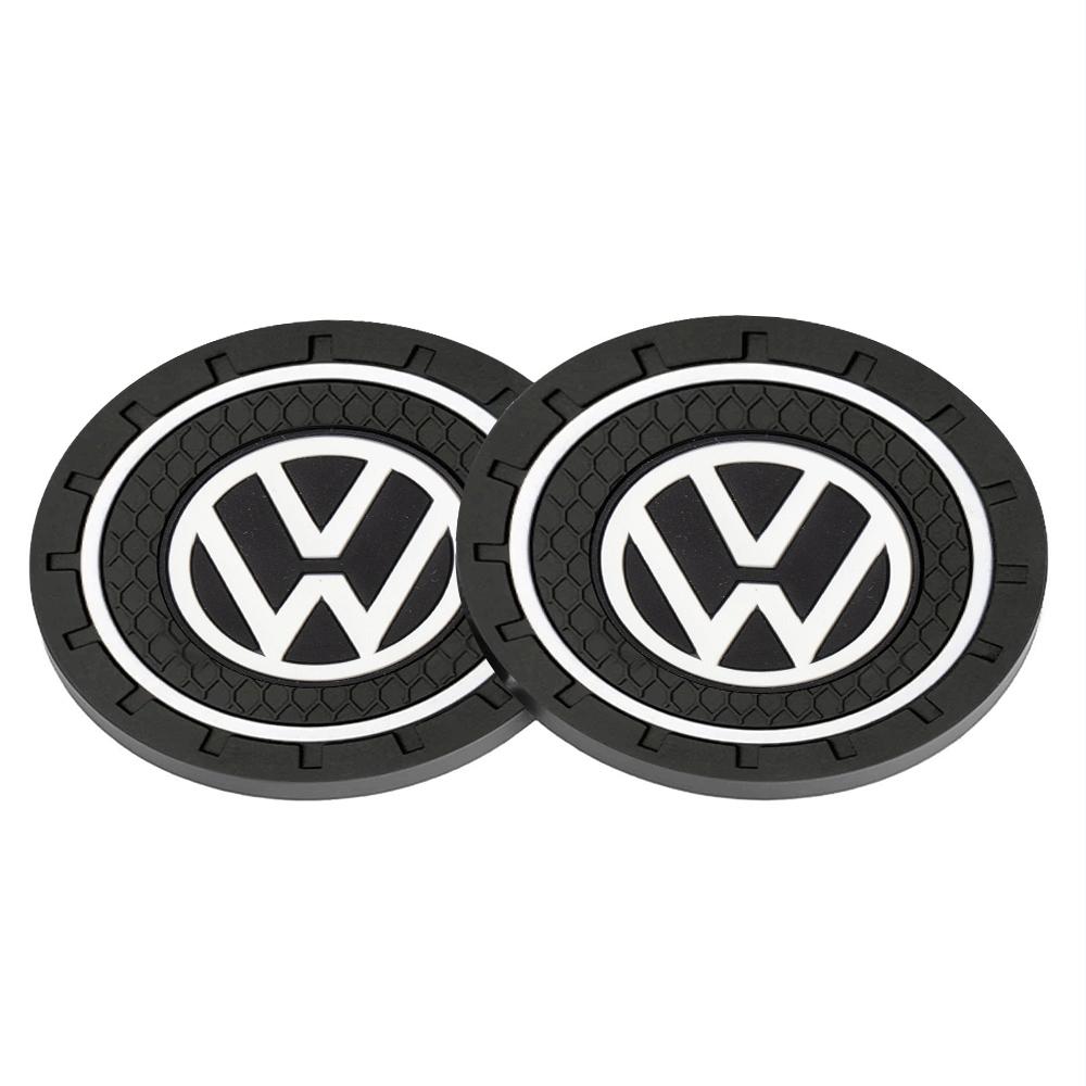 2026 Hot For VW VOLKSWAGEN 1/2Pcs Car Anti-Slip Silicone Coaster Auto Interior Water Cup Pads For Volkswagen Vw Tiguan Jetta Mk6