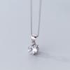 Hermosa:J N028 Silver 925 Silver Necklace Silver Necklace Cubic Zirconia Necklace Daily Necklace